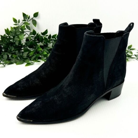 Acne Studio Suede Jensen black Boots 10 - Picture 4 of 13